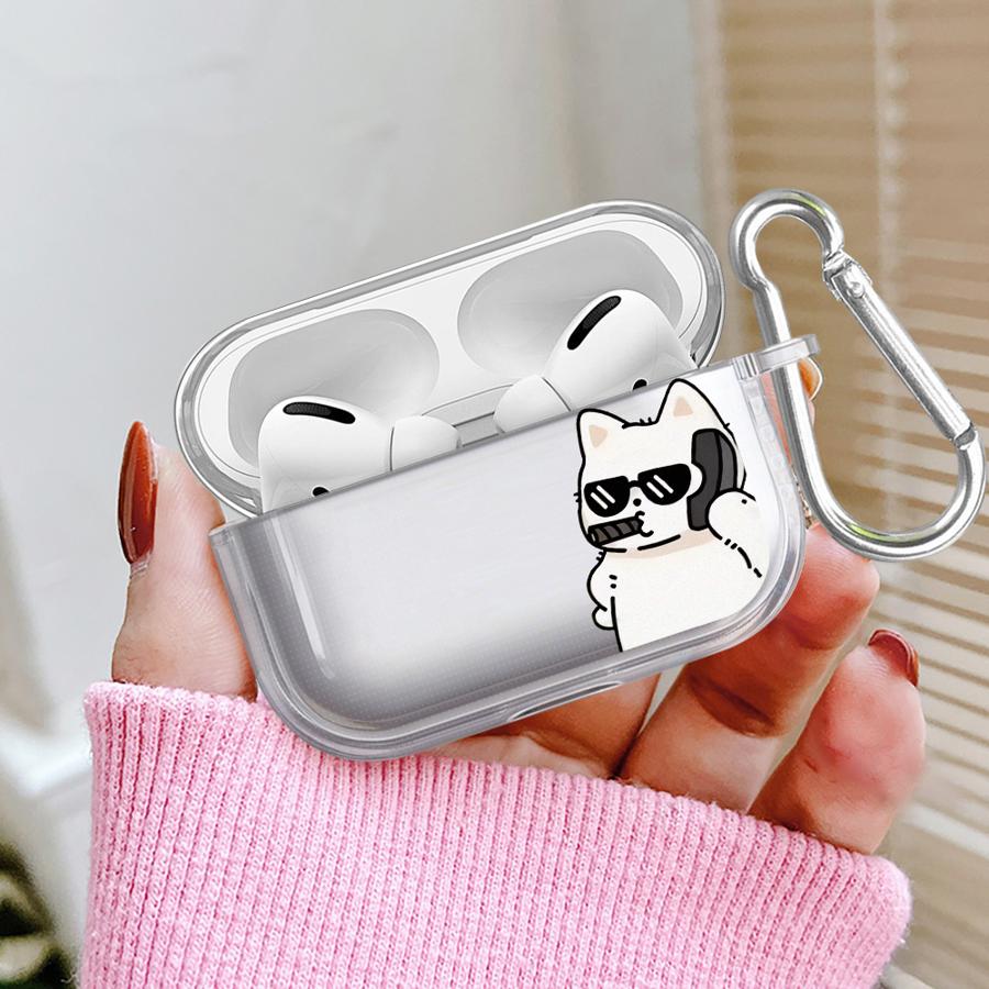 Clear Earphone Cases Cover Case For Airpods 1 4 Pro Pro3 2 Pro2 3 Couples Dog Cat Cool