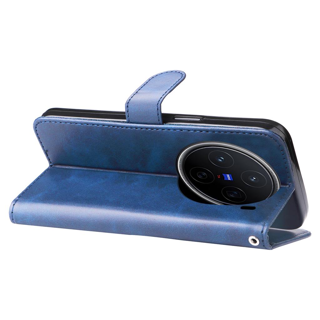 For Vivo X200 5G Case Zipper Wallet Calf Texture PU Leather Phone Cover