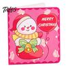 Xmas Message Cards 10Pcs Merry Christmas Greeting Set, Folding Cartoon Blank Note Cards, Festive Blessing for Holiday Gift