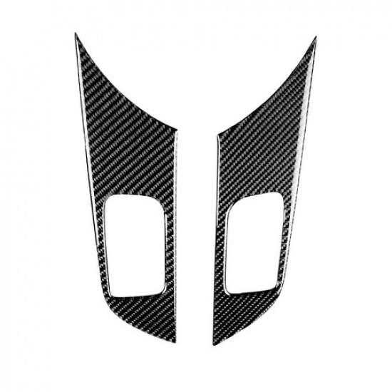 Carbon Fiber Interior Front Door Handle Cover Trim or Mitsubishi Lancer 08-15