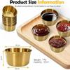 304 Stainless Steel Gold & Silver Dipping Sauce Cup, 1.4 Oz Round Snack Bowl