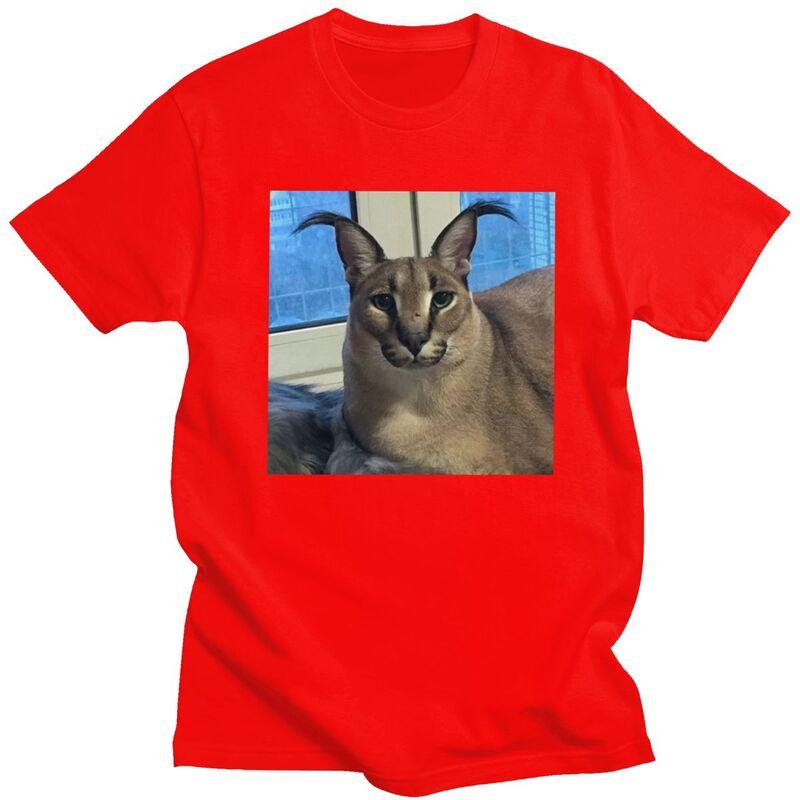 Custom Mens Big Floppa Funny Meme T Shirts ShortSleeve Cotton Tshirt Tshirt Leisure Caracal Cat Tees Clothes S