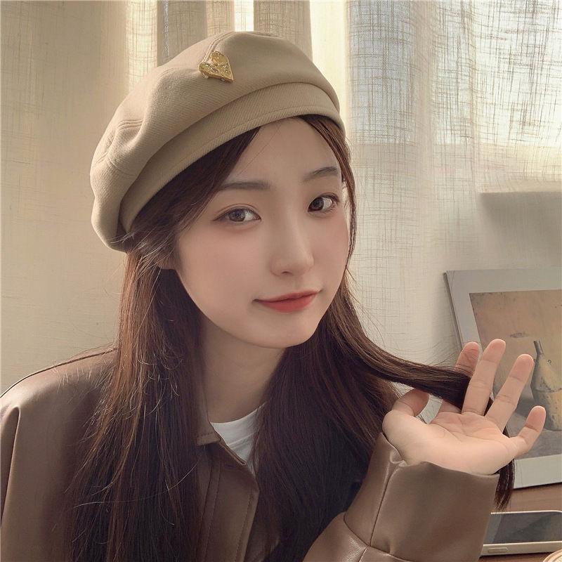 Love Beret Women's Winter New Fashion Show Face Small Casual Octagonal Hat Retro Temperament Painter Hat