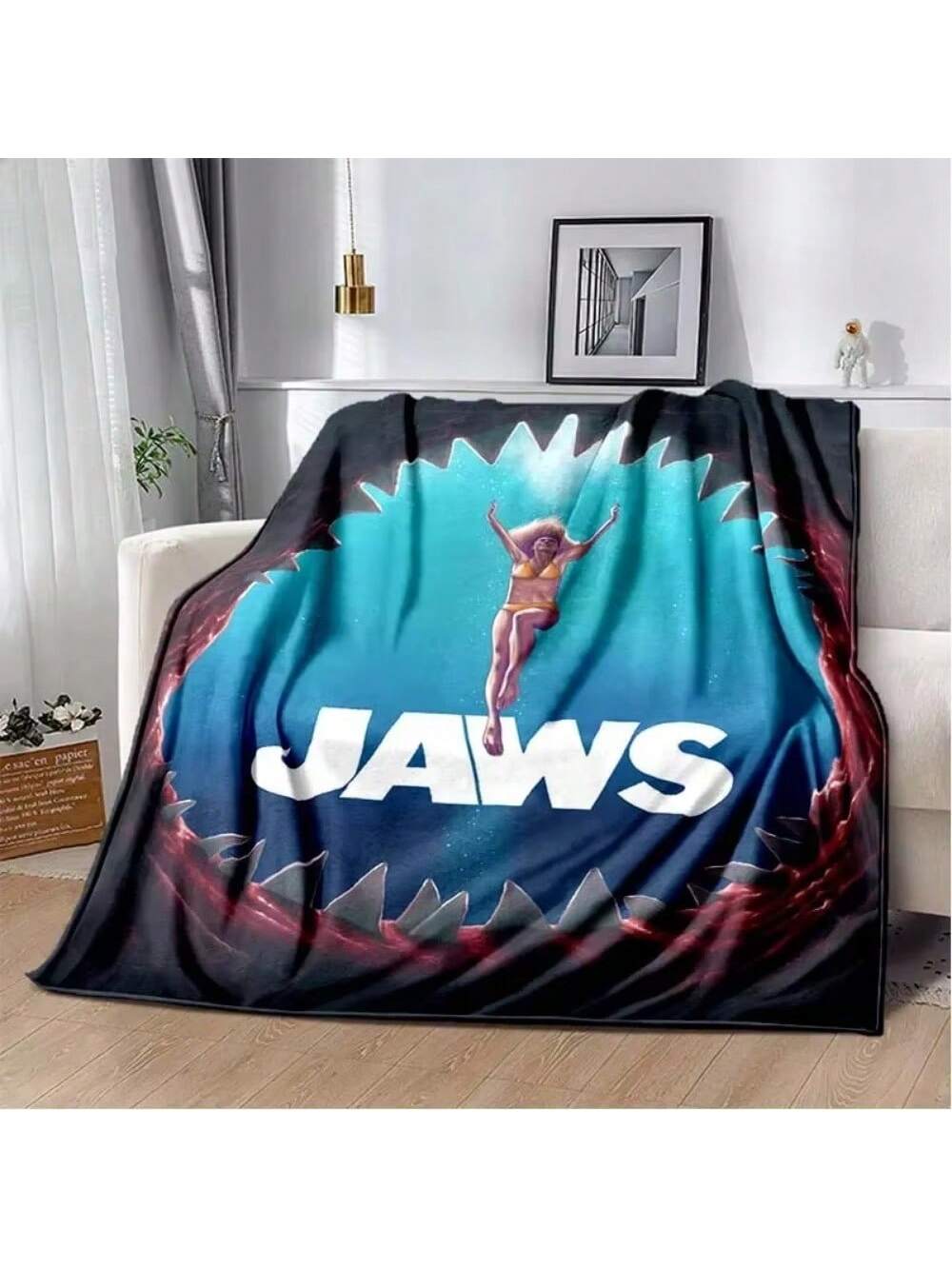 

Челюсти Плед Плед Акула Флисовый Плед Мягкое Покрывало Теплое Покрывало Пледы Для Кроватей Дивана Путешествий 75X95CM серый