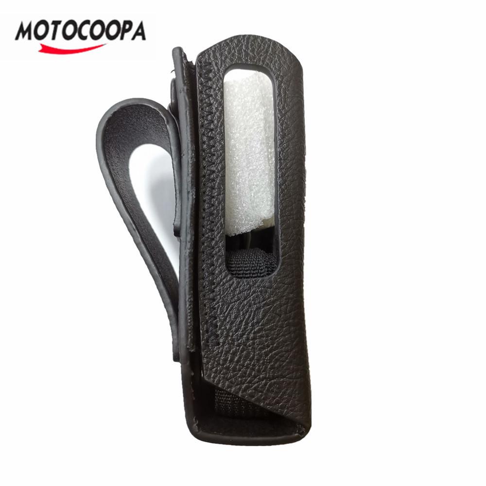 Motorcycle Walkie-Talkie Leather Holster: Fits Handheld Radios GP338D, XIRP7500/7550, P8668