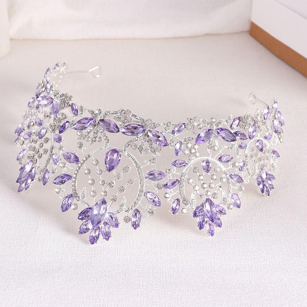 Rhinestone Baroque Pageant Crowns Cake Decorations Queen Princess Tiara Bridal Crowns  For Women