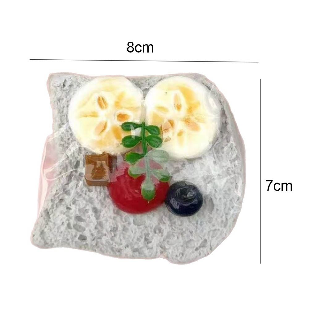 Double Layer Stress Relief Toy Slow Rising Fidget Toy Realistic Bread Toy Photography Props