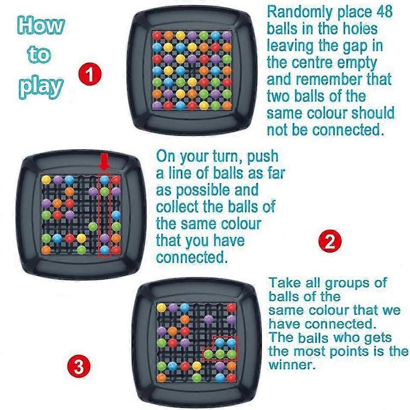 2-4 Players 20cm Rainbow Ball Elimination Concentration Bead Training Board Game Magic Chess Family Party Toys For Children