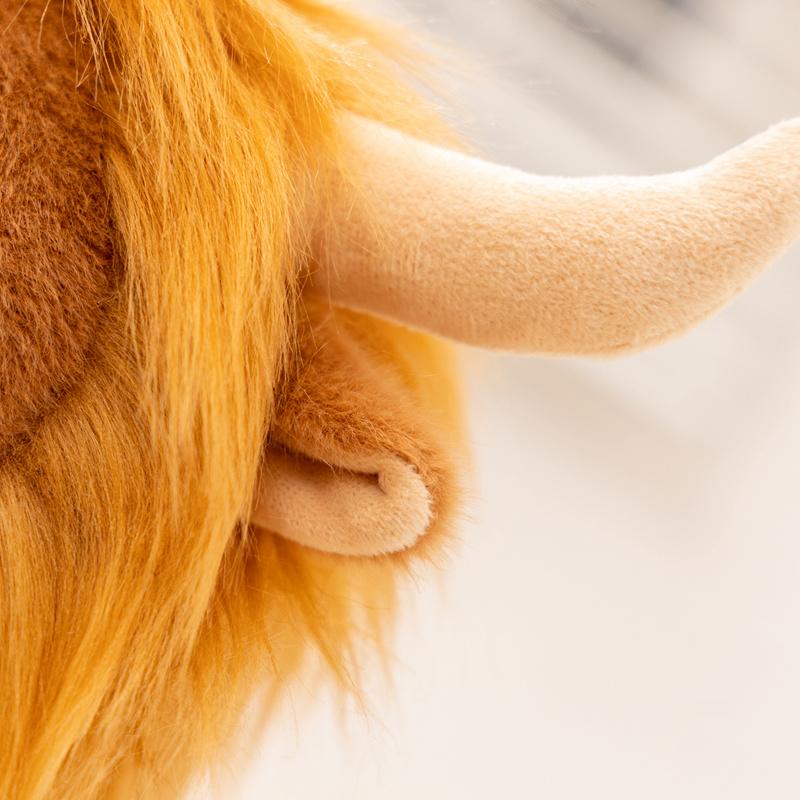 Kawaii Yak Plush Cute Toy Doll Fuzzy Highland Cattle Soft Stuffed Pillow For Animal Lovers Present