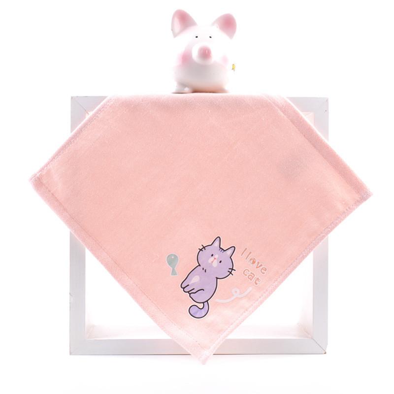 25x25cm Cartoon Animal Embossed Cotton Gauze Bathroom Baby Children Face Towel Hand Washcloth