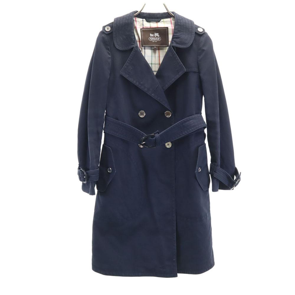 Coach Trench Coat 2 Navy Women Used