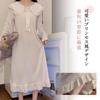 Pajama Room Long Doll Princess Home Loose Sweat Autumn [H2four] Dress, Women's, Nightgown, Dress, Sleeve, Peplum, Collar, Style, Nightgown, Wear,