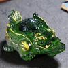 Retro Golden Toad Statue Resin Color Changing Tea Pet Lucky Tea Figurine Ornaments Can Raise Tea Set Decoration Accessories Gift