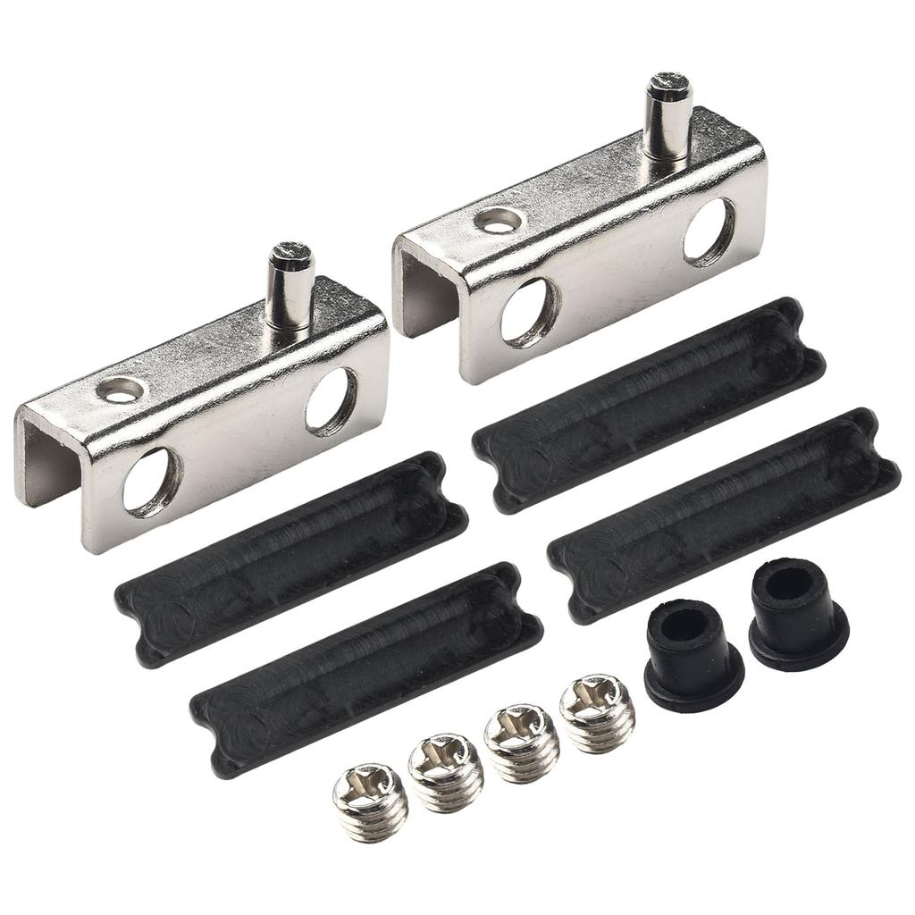 Hardware Cabinet Door Clips 40X13mm Anti-corrosion Black Bundled Chrome Glass Clip Home Improvement Cabinet Catches