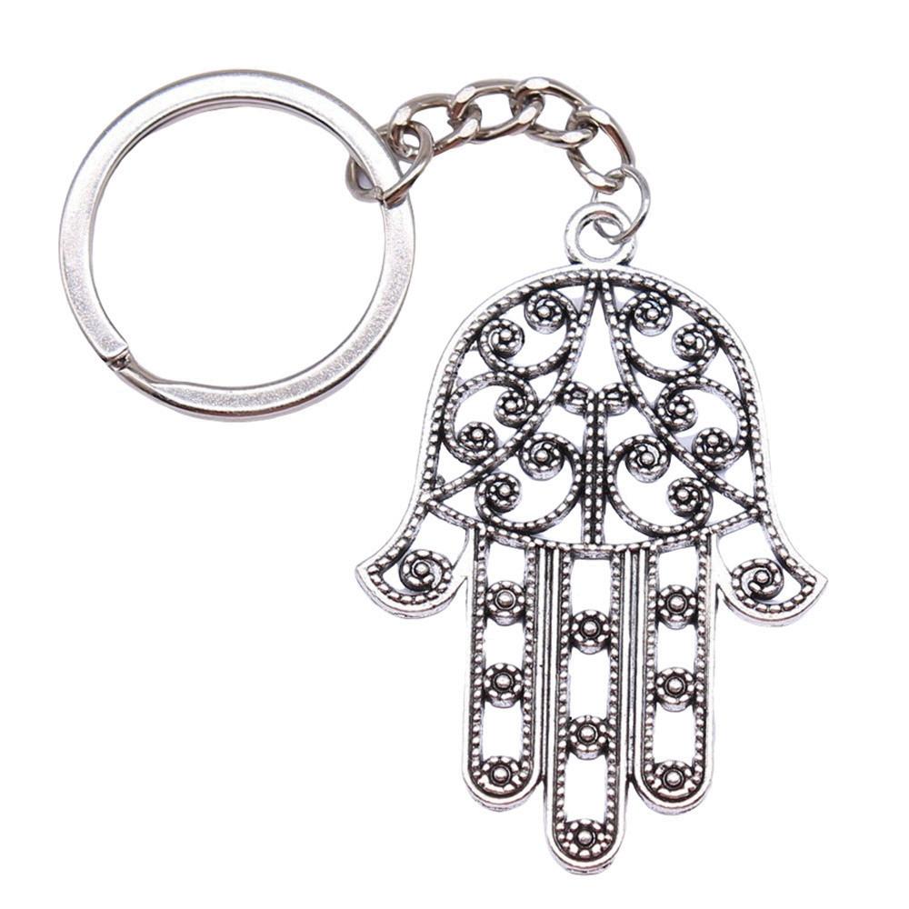28mm Key Ring Hamsa Hand Eye Of Horus Wedding Jewelry Findings QY025