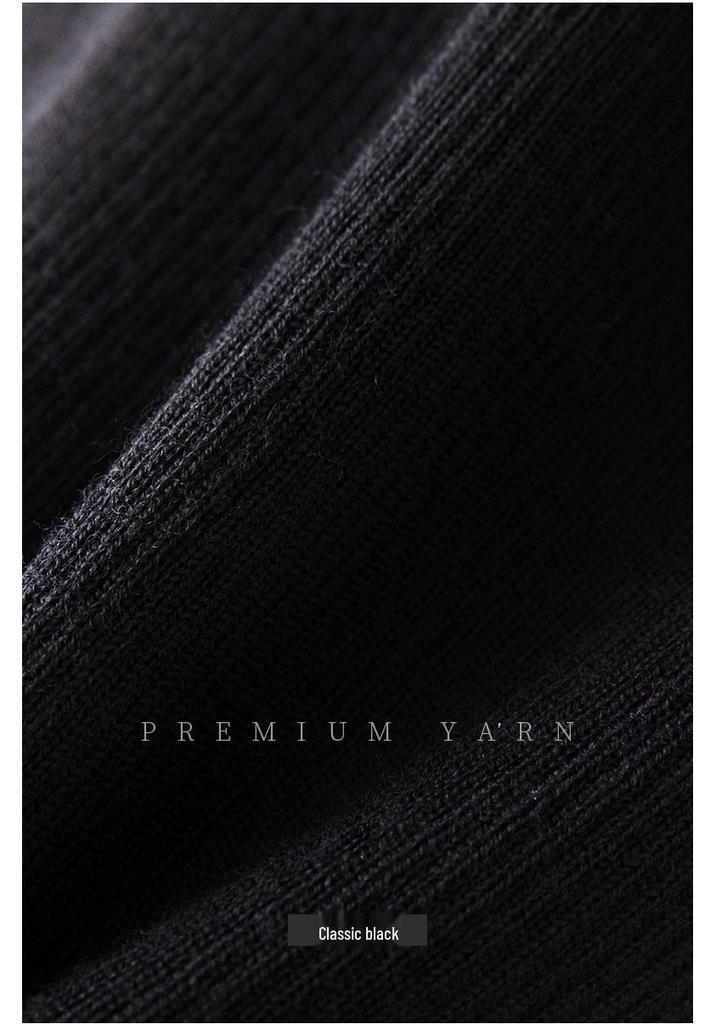 18-Gauge One-Piece Fine-Spun Chicken Heart Collar 100% Wool Women's Long-Sleeve V-Neck Slim-Fit Base Layer Shirt