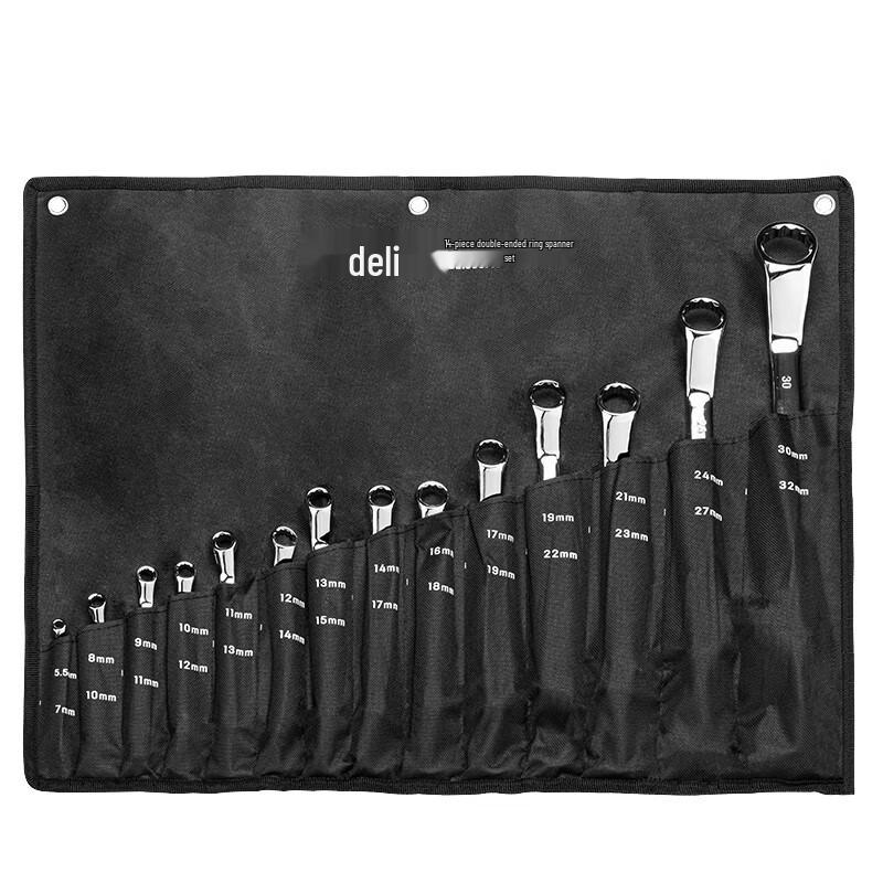 Deli 14-Piece Double Ring Spanner Set