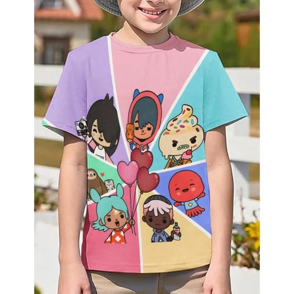 Summer Toca Boca World 3D Printed Kids T-shirt New Style Casual Soft GAME Print Tee Fashion High Quality for Boys/girls Tees Cute Tops Anime T-shirt