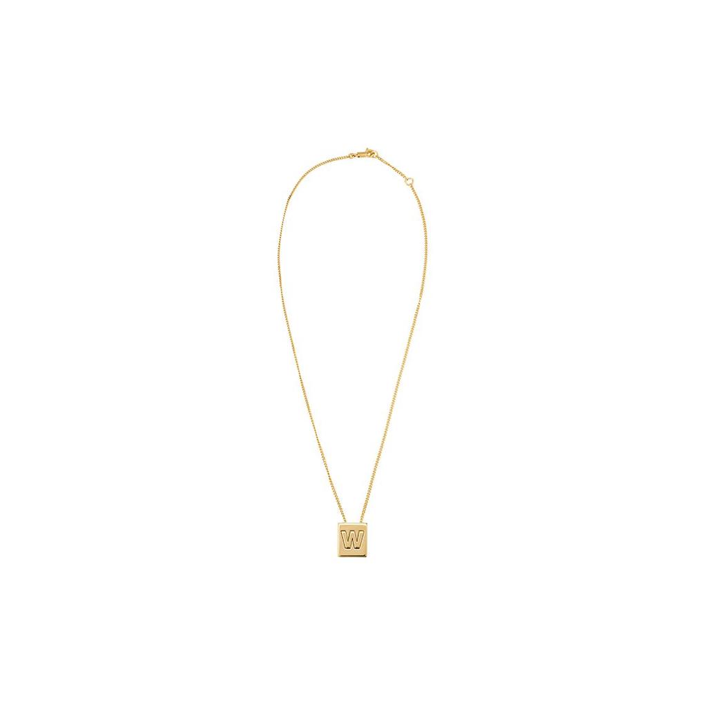 Celine Buchstaben W Anhänger Halskette Unisex Halskette Gold 46N0W6BRA-35OR