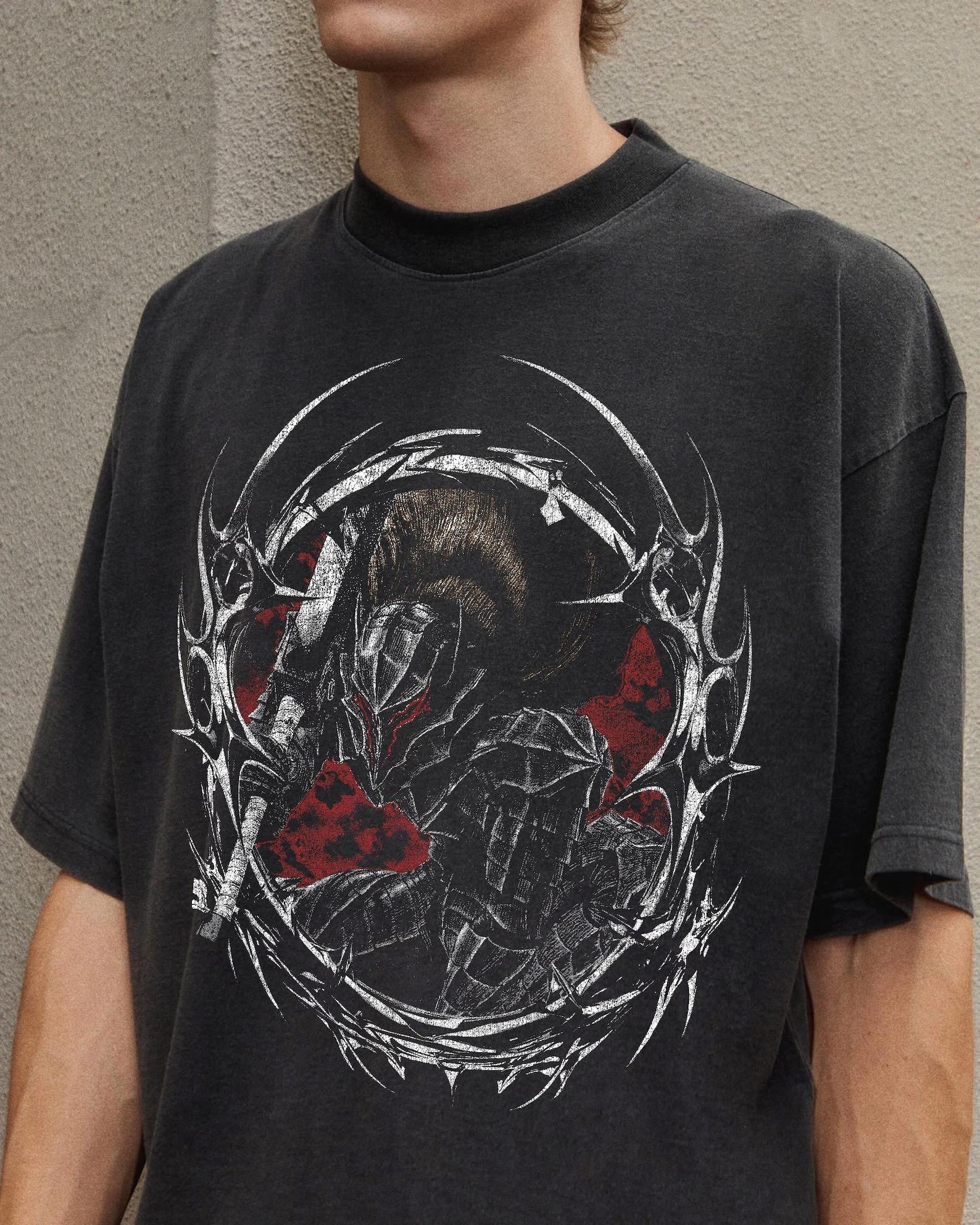 Berserk | Guts | Anime Street Tee | Oversized Graphic T-Shirt | Vintage Wash 2XL