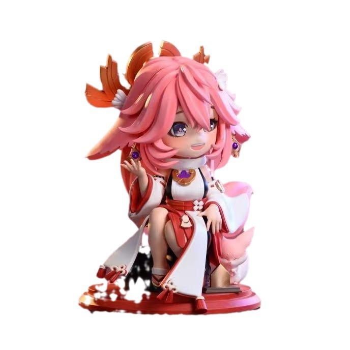 Handmade Yae Miko Hu Tao Ganyu Genshin Impact Figurine - Cute Anime Ornament