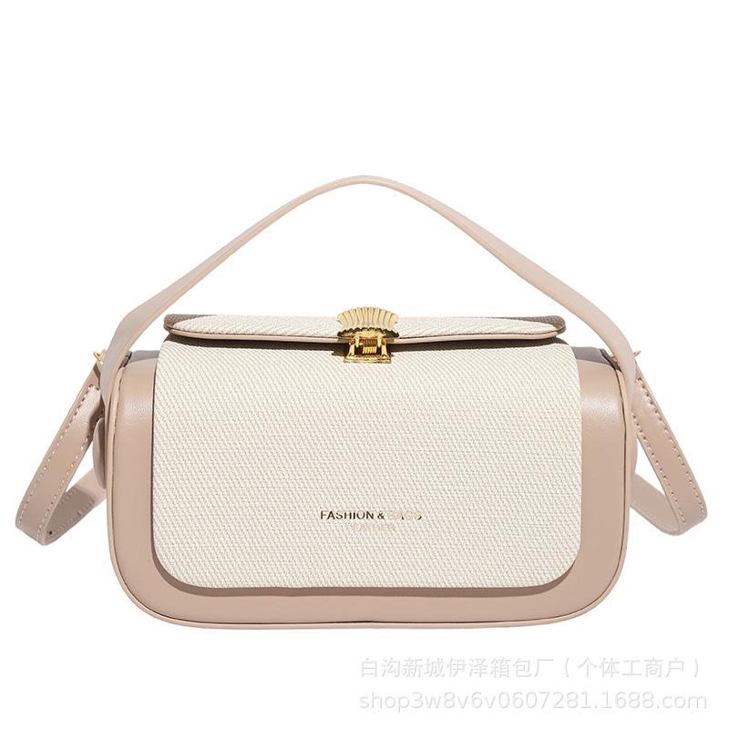 

Ретро Мини Женская Сумка - Регулируемый Плечевой Ремень и Подкладка из Полиэстера, Прочный Ретро Дизайн с Деталями, Окрашенными по Краю, Компактная и Стильная Сумка 20*9*12 хаки