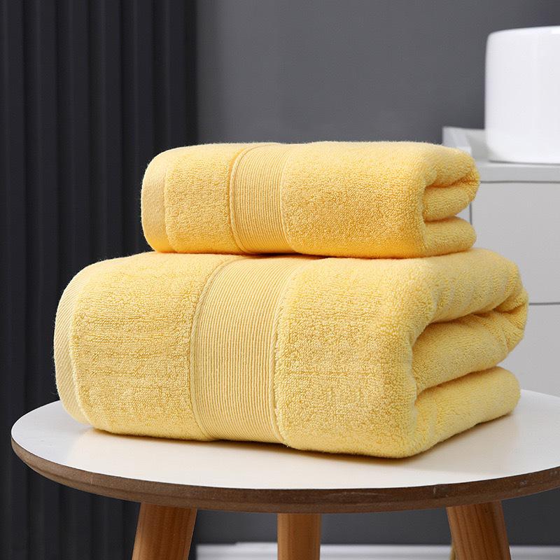 Thickened Pure Cotton Embroidered Bath & Face Towel - Highly Absorbent, Perfect for Home Use or Gifts