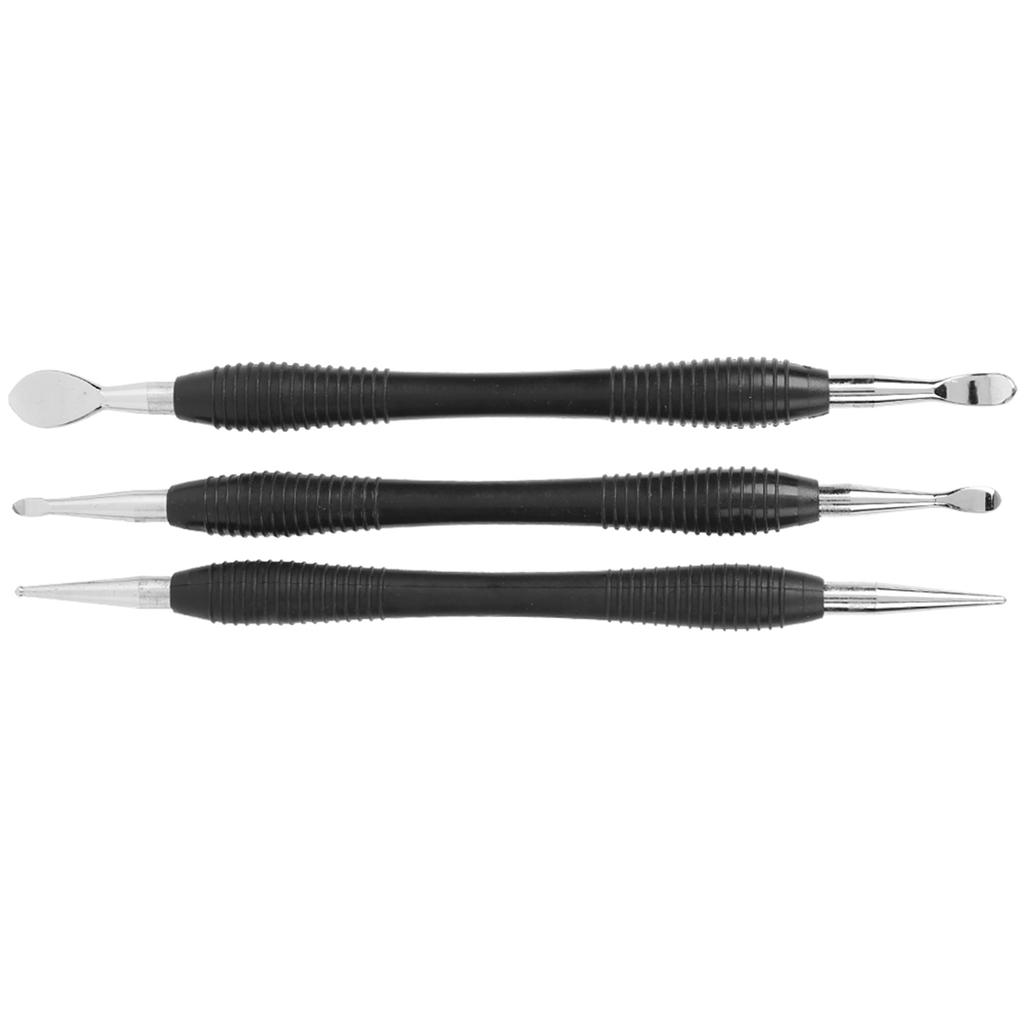 3PCs Carving Printing Tool Leather Craft Spoon Stylus Tool Set Kit Stationary Craft Collection
