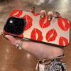 For Motorola Moto G84 G34 G04 G04S G24 G14 G53 G22 G13 G23 G10 G20 G30 E32 E22 E22i Luxury Red Lips Pattern IMD Phone Case Cover