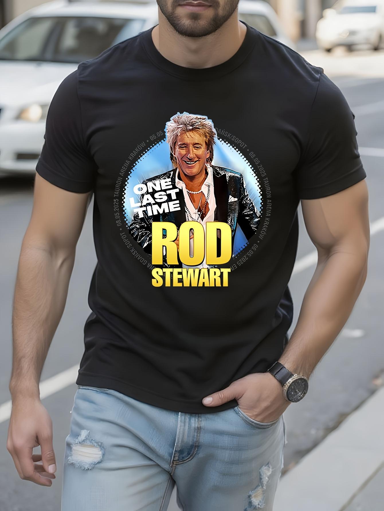 LOT Rod Stewart 2025 Tour Shirt - Black Unisex Casual Tsh... XXL