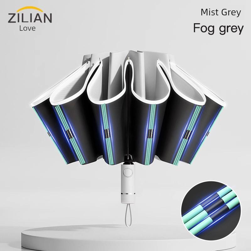 Umbrella Women's Rain and Rain Dual-Use Men Extra Large Folding Thickening Reinforced Sun-Proof UV Automatic Sun Umbrella