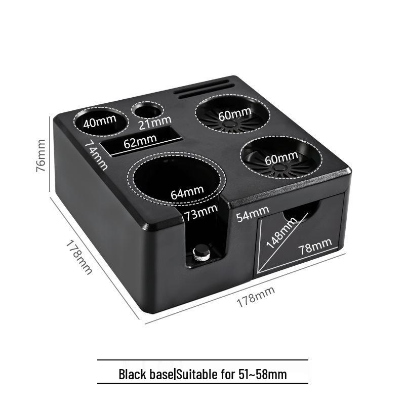 

Italian ABS Coffee Machine Square Handle Tamper Holder and Drawer Storage Base
