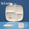 LIJIA FITMENT 10.5-inch Melamine 4-Compartment Divided Meal Tray