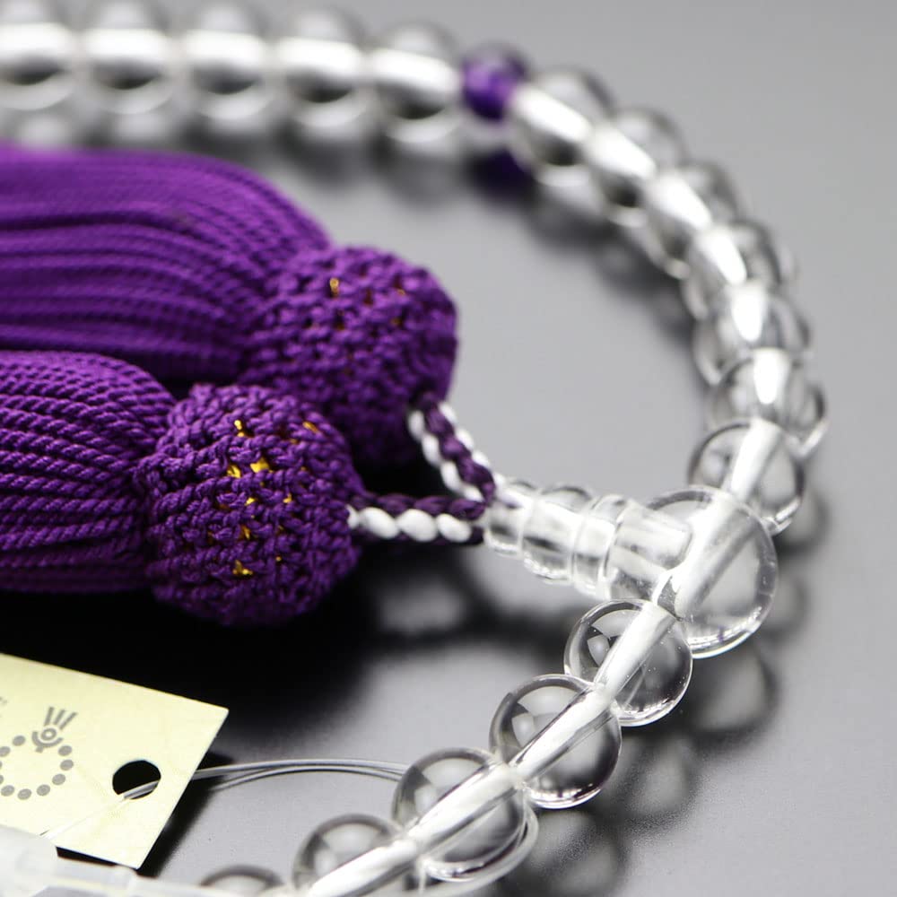 Prayer Beads for Women Approximately 7mm Genuine Crystal 2 Heaven Amethyst Pure Silk Tassel Prayer Beads Kyoto Prayer Beads Kyoto Amethyst February