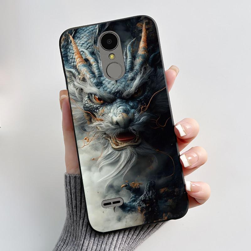 Casing For LG K4 2017 X230/LG K8 2017 X300 Slim Case Aesthetic Luxury Cute Cool Boys Girls Black Matte Soft Silicone Back Cover
