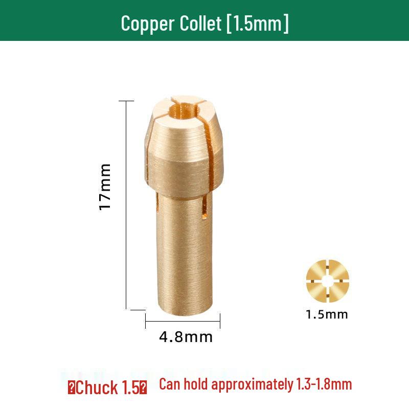 Electric Grinder Accessories: Mini Brass Four-Jaw Chuck, Engraving Chuck, Core Locking Nut Head