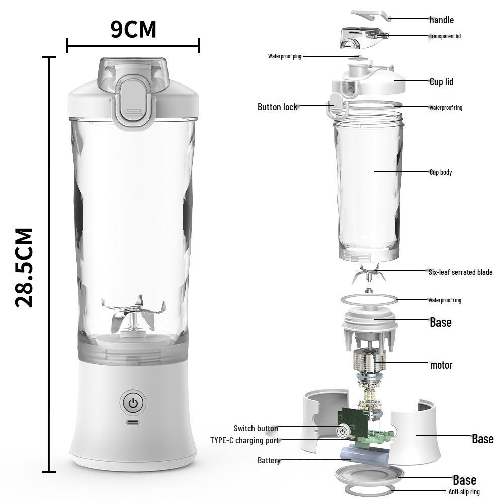 High-Speed Portable USB Juicer Cup - Large Capacity Electric Blender