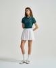 SERGIO TACCHINI W Collar-Pointed Zipper Neck Pique Short Sleeve Polo