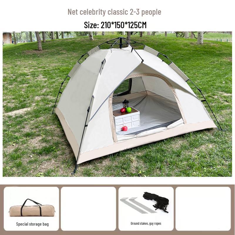 Thickened Automatic Folding Tent: Portable, Quick-Open, Rain & UV Protection for Camping & Beach. Other
