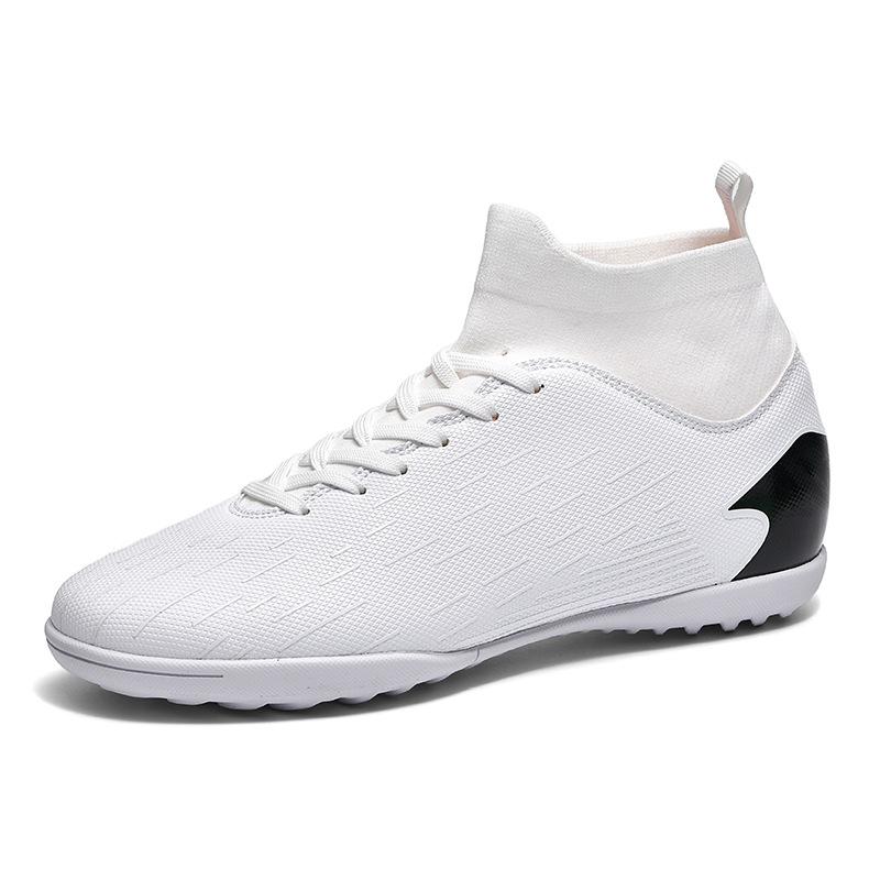 

Large size men s fashion outdoor sports training shoes, four seasons new trend high-top lace-up broken nail football shoes 45