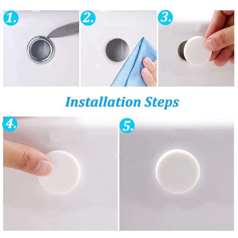 16PC Bathroom Rubber Wash Basin Overflow Ring Kitchen Sink Washbasin Drain Seal Stopper Bathtub Drain Cap Plug Accessories