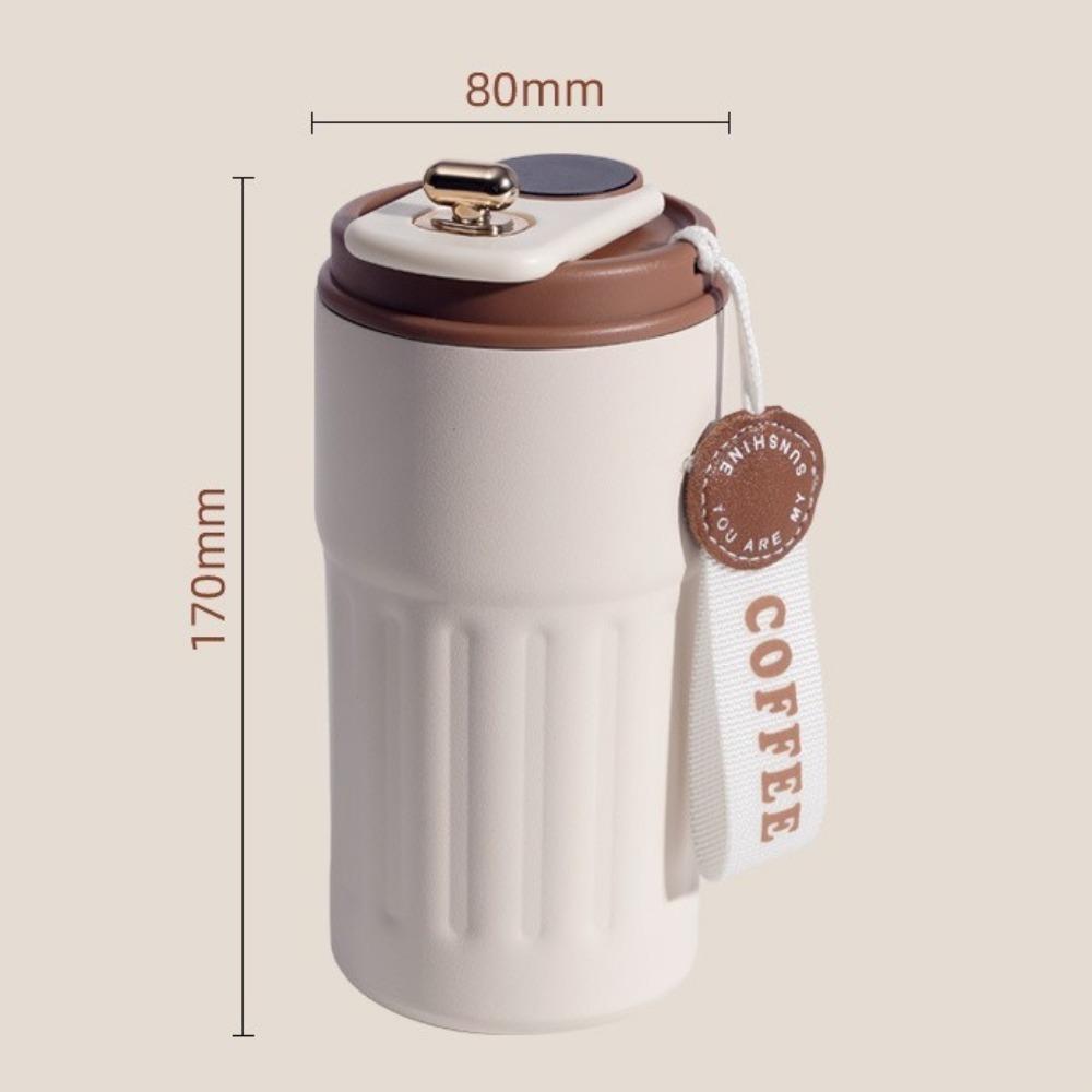 Digital Display Insulation Cup Stainless Steel Carrying Water Cup Coffee Bottle  Birthday Gifts