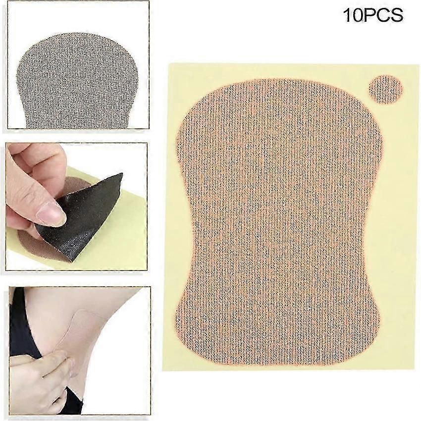 Adhesive Anti Sweat Pads 10 Pcs 9 X 6.5 cm Unisex Sweat Absorbing Armpit Pads