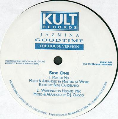 12inch Record JAZMINA - Goodtime (The House Version) KULO943 Kult Records 1994 US Dance & Electronica Used