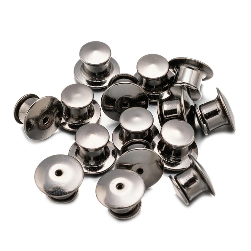 10/30/50 Pieces Locking Pin Backs Metal Pin Backs Locking Pin Keepers Locking Clasp For DIY Enamel Brooch Badge Jewelry Making 10 PCS