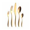 Elegantes 4-teiliges goldenes Besteckset: Messer, Gabel, Löffel aus 304 Edelstahl für Hotels