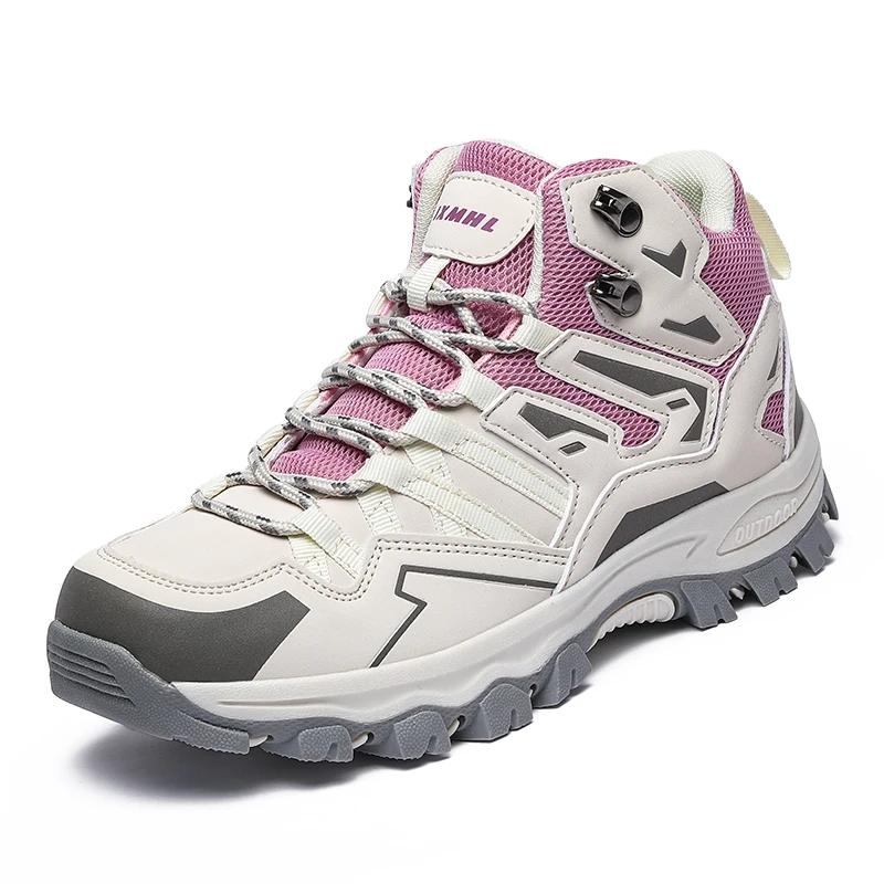 2025 Neue Wanderschuhe Unisex Outdoor Wandersportschuhe Campingstiefel Damen Wasserdichte Wanderschuhe Rutschfeste Wanderschuhe 38 violett