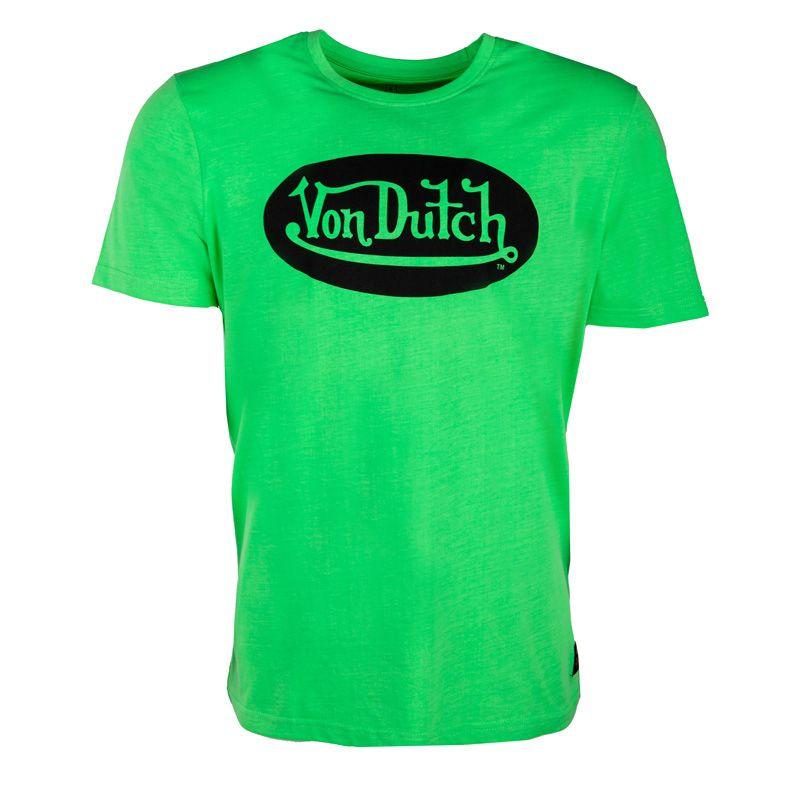 Tee shirt fluo logo poitrine noir Homme VON DUTCH