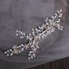 Bride Combs Silver Rhinestone Flower Headdress Gold Crystal Hair Dress Wedding Accessories Bridesmaid Headband Gift Headwear