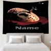 Custom Name Friday the 13th Print Tapestry, Backdrop, Easy Setup, Ideal for Bedroom, Office & Living Room, with Aesthetic Wall Hanging Decor.